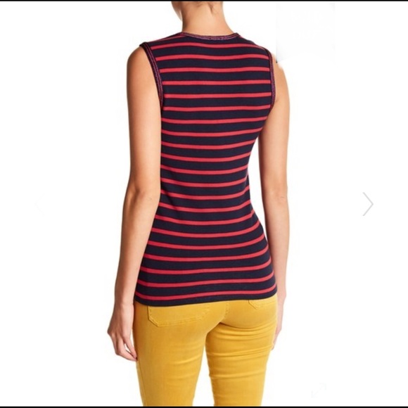 NWT J Crew Metallic-Trim Striped Shell - Picture 5 of 7